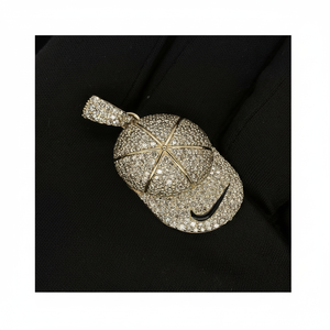 Lujo 10K Oro Hip Hop Cap Colgante con diamantes cultivados en laboratorio | Colgantes y dijes de diamantes personalizados Fabricante al por mayor - Product Image 1