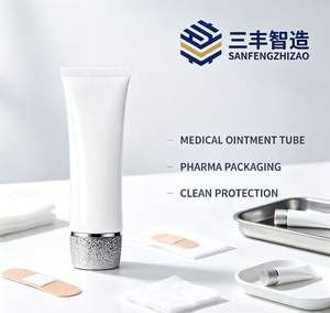 Tube cosmétique en plastique blanc avec bouchon à vis pour huile essentielle, impression sérigraphique - Product Image 3