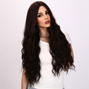 2023 Hot Bán Smilco Tóc Giả Thời Trang Châu Âu Và Mỹ Tóc Giả Màu Đen <span class=keywords><strong>L</strong></span>ượn Sóng Tóc Xoăn Phụ Nữ Tóc Giả Sm5036 - Product Image 5