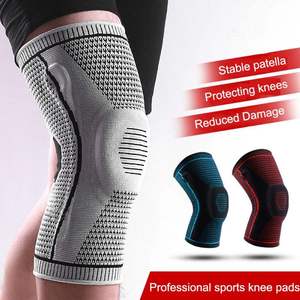 Genouillère de compression antidérapante en silicone à double ressort, protection fitness, réduit la tension des ligaments - Product Image 2