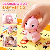 DB03 Lecteur interactif Montessori sur le thème des dinosaures, cartes cognitives pour l'éducation précoce des enfants, jouets lecteurs interactifs