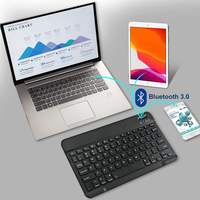 Teclado Bluetooth Inalámbrico Delgado y Portátil de 10 Pulgadas, 78 Teclas, para Tabletas Samsung Android iPad
