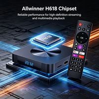 Boîtier TV H618, 2 Go de RAM, 16 Go de ROM, Android Smart SetTop Box, 4K Ultra HD, double bande 2,4 G 5G WiFi, télécommande vocale, lecteur multimédia