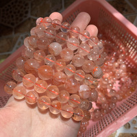 Perles rondes en pierre naturelle, colle rouge, cristal, fabrication de bijoux, Bracelet à faire soi-même, vente en gros