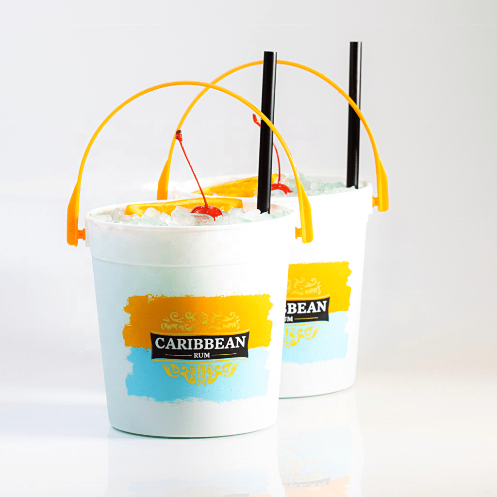 Индивидуальное пластиковое ведро для напитков для бара и клуба, 1 литр