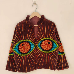 Chaqueta Suzani Hecha a Mano, Estilo Vintage, Bordada, Estilo Bohemio, Prenda Artesanal, Chaqueta de Terciopelo para Mujer, Chaqueta Suzani - Product Image 1