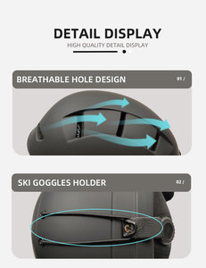 ผู้ผลิตมืออาชีพ <span class=keywords><strong>หมวก</strong></span>สกีสำหรับผู้ชายและผู้หญิง ได้รับใบรับรอง CE ระบายอากาศได้ดี ดีไซน์ให<span class=keywords><strong>ม</strong></span>่ <span class=keywords><strong>หมวก</strong></span>สกีแบบกำหนดเองสำหรับผู้ใหญ่ - Product Image 3