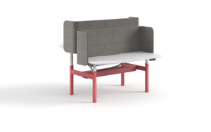 Estación <span class=keywords><strong>de</strong></span> Trabajo Modular Eléctrica <span class=keywords><strong>de</strong></span> Altura Ajustable con Partición Acústica Azul para <span class=keywords><strong>Espacio</strong></span> <span class=keywords><strong>de</strong></span> Trabajo Compartido Moderno - Product Image 3