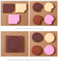 Mini carnet de notes en matériau PET de qualité supérieure, auto-adhésif, parfum chocolat, haute esthétique, vente en gros