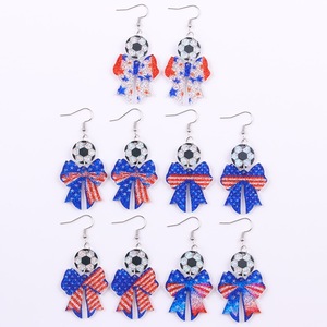 Juego <span class=keywords><strong>de</strong></span> 2 Pendientes Decorativos con Diseño <span class=keywords><strong>de</strong></span> Bandera Nacional para Fanáticos del Fútbol <span class=keywords><strong>de</strong></span> la Copa <span class=keywords><strong>Mundial</strong></span> - Product Image 4