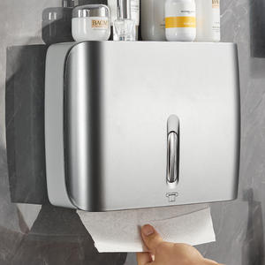 Meiruide Wall Mounted Toilet <b>Paper</b> Holder Rectangular Light Gray Luxury Style <b>Paper</b> Dispenser - Product Image 1