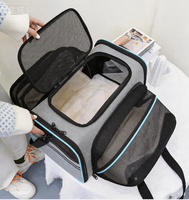 Sac de transport pliable écologique pour animaux de compagnie, en coton Oxford, avec fermeture éclair, coussin en peluche, design tendance, 18L