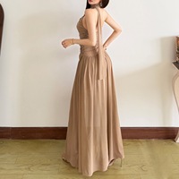 Nouvelle robe d'été pour femmes, mode tendance, plissée 3D, taille cintrée, asymétrique, semi-transparente