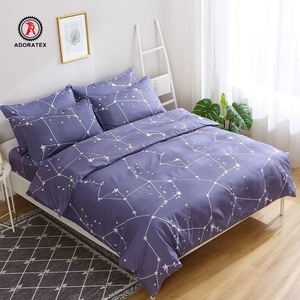 Parure de draps en microfibre pure, housse de <span class=keywords><strong>couette</strong></span> en polyester lavé, housse de <span class=keywords><strong>couette</strong></span> simple, draps de lit pour une <span class=keywords><strong>personne</strong></span> ou deux personnes - Product Image 3