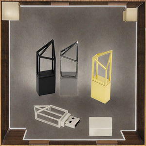 Unidad <span class=keywords><strong>Flash</strong></span> USB de Metal geométrico de alta calidad 2,0-3,0 Memory Stick 1GB-32GB de capacidad Nuevo stock Regalo de boda perfecto Disco USB - Product Image 3