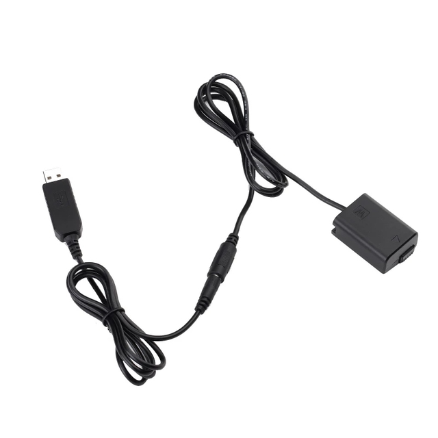 Universal NP-FW50 Battery Eliminator USB Power Supply Cable Dummy Battery for -Sony a3000 a5000 a7R a7S a6000 a6500 A7RII X6HB