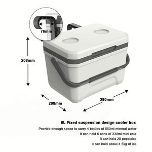 <b>Small</b> Portable Insulated Hard <b>Cooler</b> With Handle High Quality <b>Cooler</b> <b>Box</b> With Hanging Links - Product Image 3
