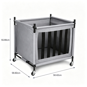 <span class=keywords><strong>Chariot</strong></span> de rangement commercial à roulettes pour équipement sportif, bac de rangement métallique pour équipement de sport pour salle de sport, garage, club sportif et centre d'entraînement - Product Image 6