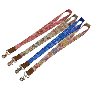 Bán Hot Logo Dập Nổi Da Keychain <span class=keywords><strong>Polyester</strong></span> Dây Buộc Với In Offset Làm Việc Cổ Dây Đeo Và Dệt Logo Móc Phụ Kiện - Product Image 1