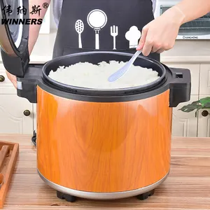 Aquecedor de arroz grande elétrico com tampa articulada aquecedor de arroz grande 23L para uso comercial