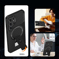 Étui de téléphone portable de luxe en TPU et PC avec motif en fibre de carbone pour Samsung Galaxy S26 S25 S24 Ultra A17 A37 A57 A16 A56
