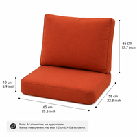 Coussin de chaise d'extérieur en mousse à cellules ouvertes, hydrofuge, résistant aux UV, séchage rapide, antidérapant, avec support en terre cuite pour bord de boîte