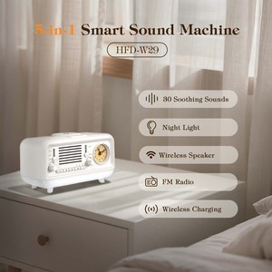 Machine à bruit blanc HiFiD <span class=keywords><strong>avec</strong></span> service OEM, réveil, mode haut-parleur sans fil, radio FM et recharge sans fil - Product Image 2