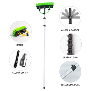 Brosse télescopique <span class=keywords><strong>en</strong></span> alliage d'aluminium à alimentation <span class=keywords><strong>en</strong></span> eau pour le nettoyage <span class=keywords><strong>des</strong></span> fenêtres et <span class=keywords><strong>des</strong></span> panneaux solaires – Vente directe usine - Product Image 5