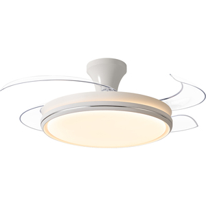 Thin Design Retractable Smart <strong>LED</strong> Ceiling <strong>Fan</strong> Remote Control 6-Speed Low Noise DC Motor Flush Mounted for Bedroom Ventilation - Product Image 4