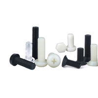 Vis en nylon blanc noir transparent PA PC PP PVC à tête hexagonale/plate/plateau M3 M4 M5 Vis en plastique