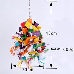 Fournitures <span class=keywords><strong>de</strong></span> <span class=keywords><strong>perroquet</strong></span> en coton écologique Jouets d'oiseaux suspendus sur corde en bois <span class=keywords><strong>pour</strong></span> jouer aux oiseaux - Product Image 5