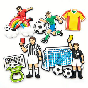 Aimant de réfrigérateur en PVC souple <span class=keywords><strong>3D</strong></span> personnalisé avec logo en relief, souvenir de club de football, aimant en PVC - Product Image 1