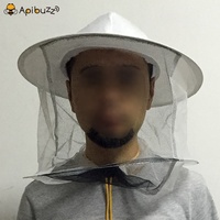 Doppels chich tiger weißer Imker hut und Schleier-Imkerei schleier zum Verkauf-Großhandel für Bienen ausrüstung