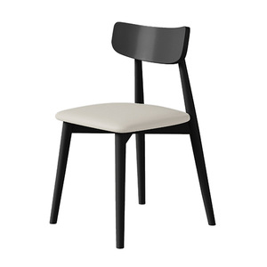 Construction en bois massif chaises <span class=keywords><strong>dinette</strong></span> confortables siège rembourré en mousse dossier courbé chaises de salle à manger modernes Accent chaises - Product Image 3