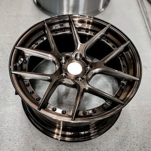 Jantes forgées DJJ 2 pièces en aluminium concave profond finition gris brossé pour Lamborghini <span class=keywords><strong>Aventador</strong></span> Ferrari 488 Porsche 911 Turbo S - Product Image 1