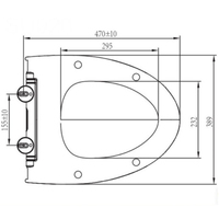 SUNTEN SU020 Couvercle de toilette robuste et durable UF, fermeture douce, remplacement universel, couvercle de siège WC
