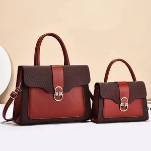 Ensemble 2 en 1 de sacs à main en cuir pour femmes, sac fourre-tout en cuir PU imperméable, sac à bandoulière pour femme - Product Image 6