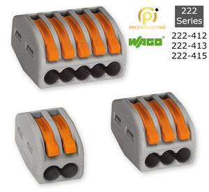 ขั้วต่อ PLC รุ่น <span class=keywords><strong>222</strong></span>-<span class=keywords><strong>412</strong></span> 413 415 กล่องรวมสายไฟฟ้าแบบใช้ซ้ำได้ พร้อมคันโยก รับประกันสินค้า - Product Image 1