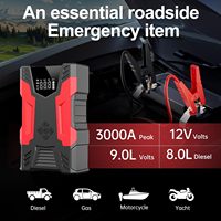 Démarreur Portable 2000A pour Voiture et Camion, Gonfleur de Pneus, Batterie Externe, Compresseur d'Air, Pompe à Air – Batterie Lithium Polymère, Pression 7 BARS