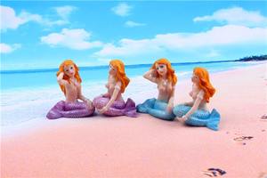 Directo de fábrica resina miniatura sirena arena Mesa herramientas 3D Feng Shui estilo acuario Decoración Accesorios para regalos de negocios - Product Image 5