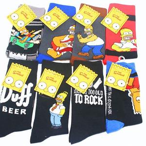 WOWEI Calcetines de dibujos animados Simpsons Hombres Crew Simpsons Calcetines Anime Algodón Comics Calcetines - Product Image 2