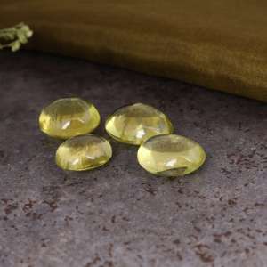 Vente en gros de cabochons en quartz jaune citron naturel ovale, pierres précieuses semi-précieuses de qualité AAA pour la fabrication de bijoux - Product Image 2