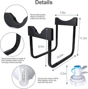 Distributeur d'eau inversé pratique, support universel pour bouteilles d'eau avec bec verseur, distributeur d'eau simple - Product Image 5