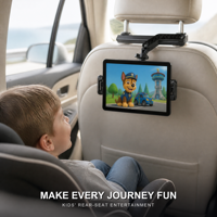 Support universel flexible pour téléphone et tablette à fixer sur l'appuie-tête de voiture, rotatif à 360 degrés, réglable, pour siège arrière
