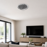 Grille de ventilation moderne en acier inoxydable à persiennes réglables pour plafond, sortie d'air mural, pour entrepôt