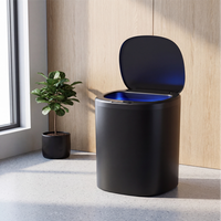Poubelle Intelligente 14L avec Wi-Fi, en PVC, à Détection Automatique, Sans Contact, Mains Libres, à Induction par Mouvement et Vibration