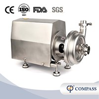 Pompe centrifuge sanitaire en acier inoxydable SS304 résistante à la corrosion et à l'usure pour le transfert de liquides industriels, de jus, de pulpe et d'eaux usées