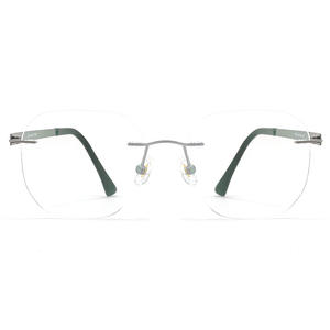 Montures de lunettes sans monture Fskh 9077 pour femmes, protection anti-lumière bleue, rectangle, titane pur, ultra légères - Product Image 1