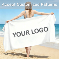 Serviettes de plage en gros, en microfibre, séchage rapide, logo personnalisé, couleur au choix pour les détaillants, les distributeurs et les hôtels