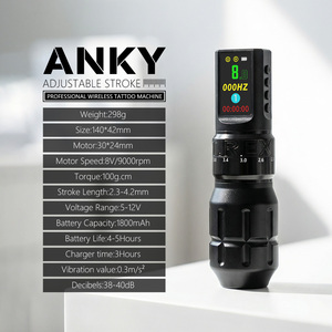 Stylo de tatouage sans fil professionnel TREX ANKY 1800mAh, course réglable de 2,3 à 4,2 mm, pour artistes débutants, art corporel - Product Image 2